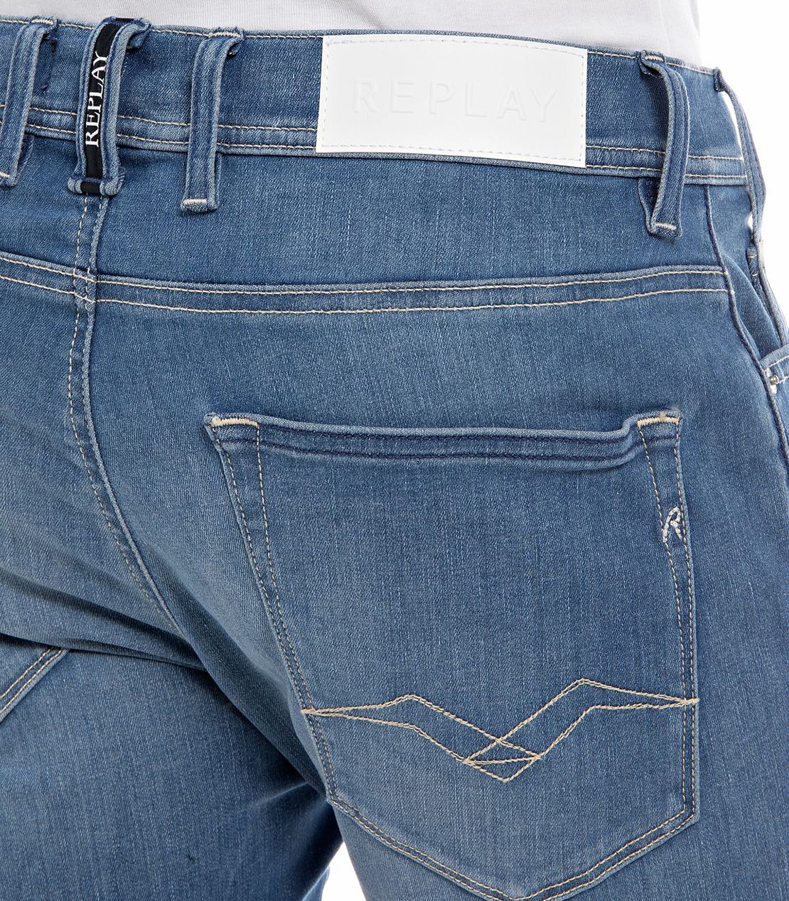 テーパード Hyperflex リサイクル360°デニムショーツ 詳細画像 ミディアムブルー 7